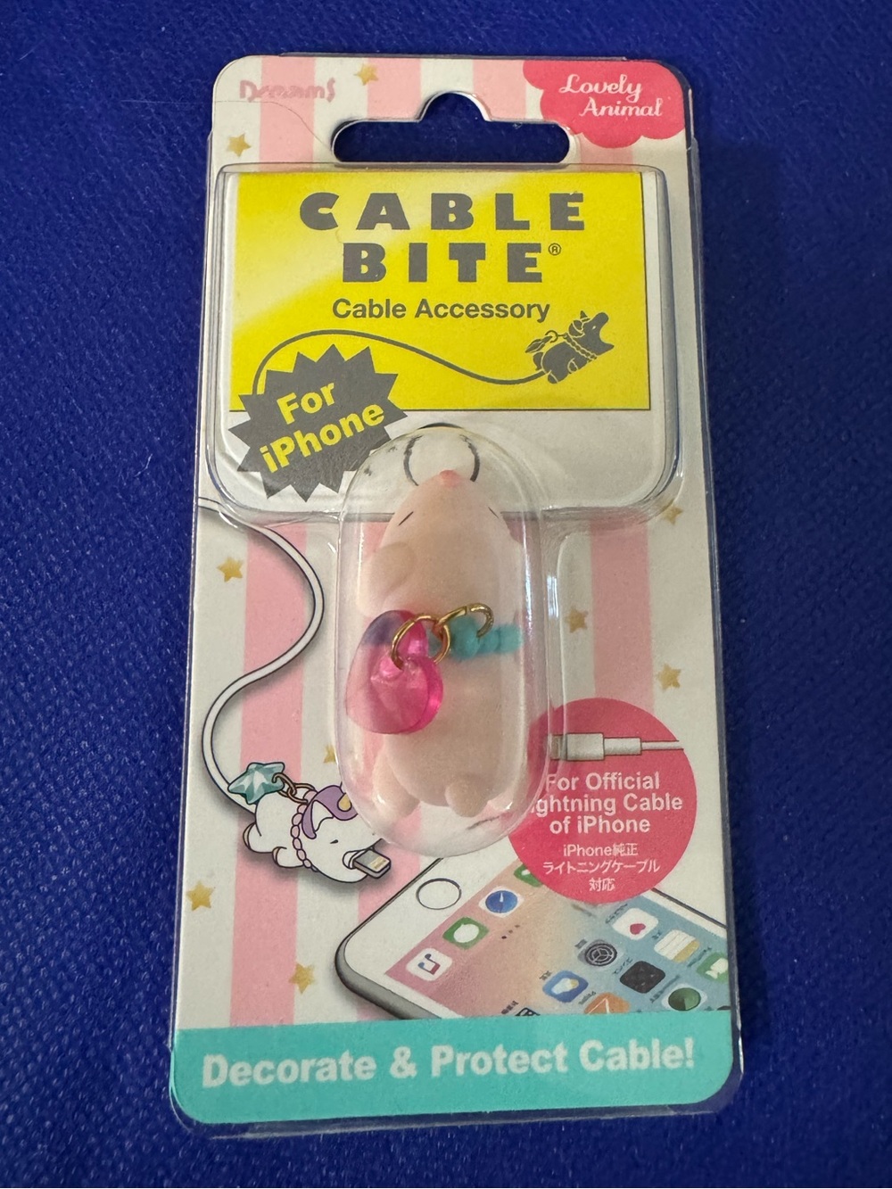 🐰Bite Me Lovely Bunny Cable Bite Accessory for iPhone - SomeBUNNY loves you -NWT